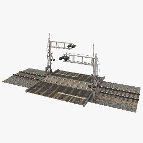 Railroad Crossing 3D model